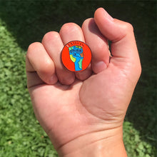 Load image into Gallery viewer, Pin Save the Climate X Zero Hour Earth Fist pin